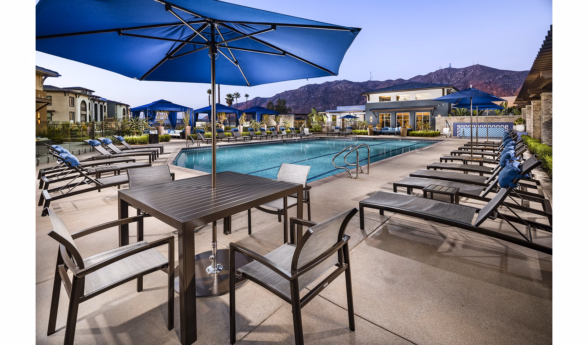 Resort-style pool at Core at Sycamore Highlands offering luxury lounging and scenic views