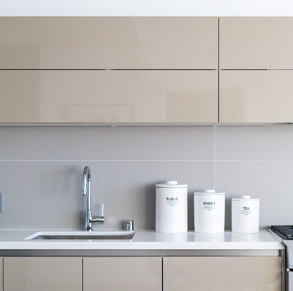 Modern kitchen with stainless appliances at Circa LA Apartments, luxury living in the heart of Los Angeles