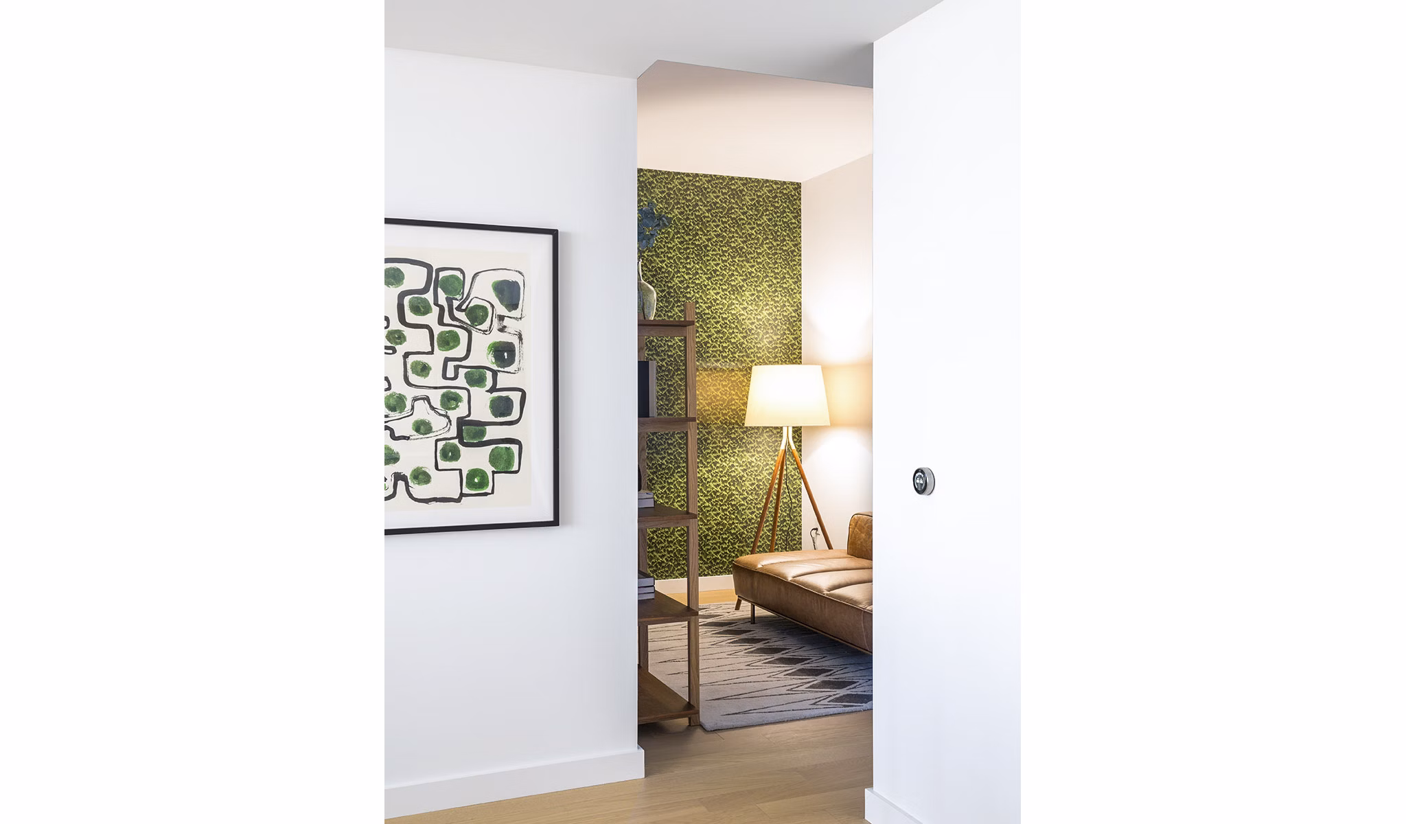 Cozy bedroom with city views at Circa LA Apartments, ideal for luxury living in Los Angeles