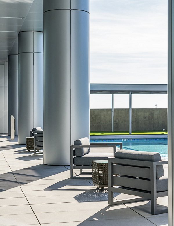 pool patio at Circa LA Apartments