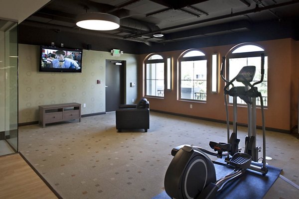 fitness center at West 27th Apartments