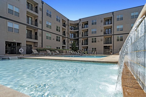 Modern outdoor pool at 2785 Speer Apartments