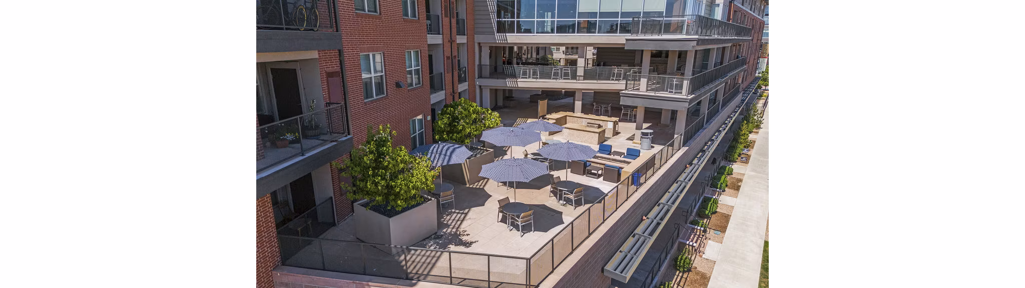 Rooftop deck with stunning city views at 2785 Speer Apartments