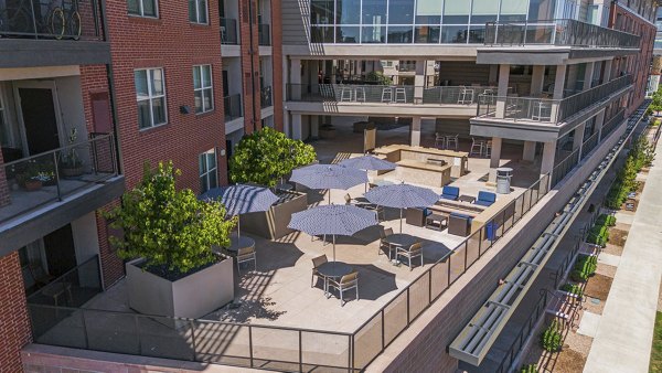 Rooftop deck with stunning city views at 2785 Speer Apartments