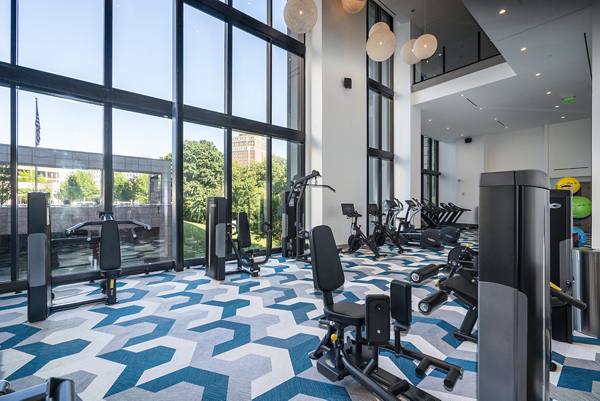 fitness center at Ascent Midtown Apartments