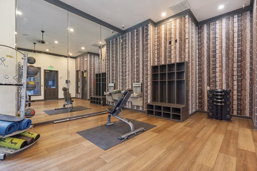fitness center at Villas at Legacy Apartments