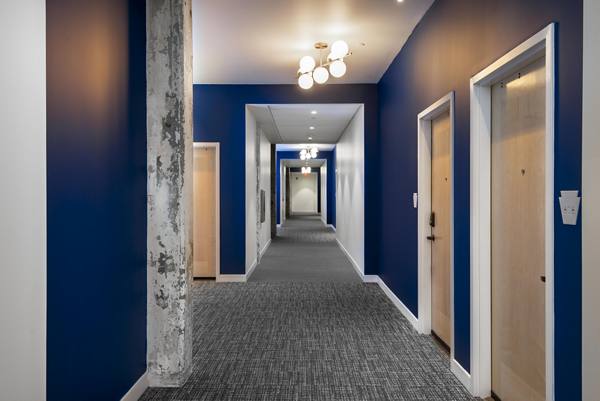 hallway at 1600 Callowhill Apartments