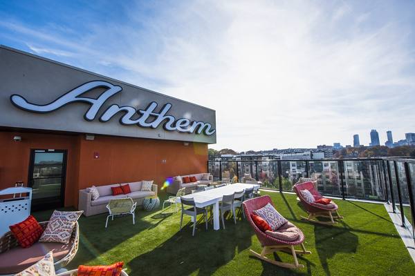 rooftop deck at Anthem on Ashley Apartments       