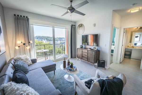 living room at Anthem on Ashley Apartments       