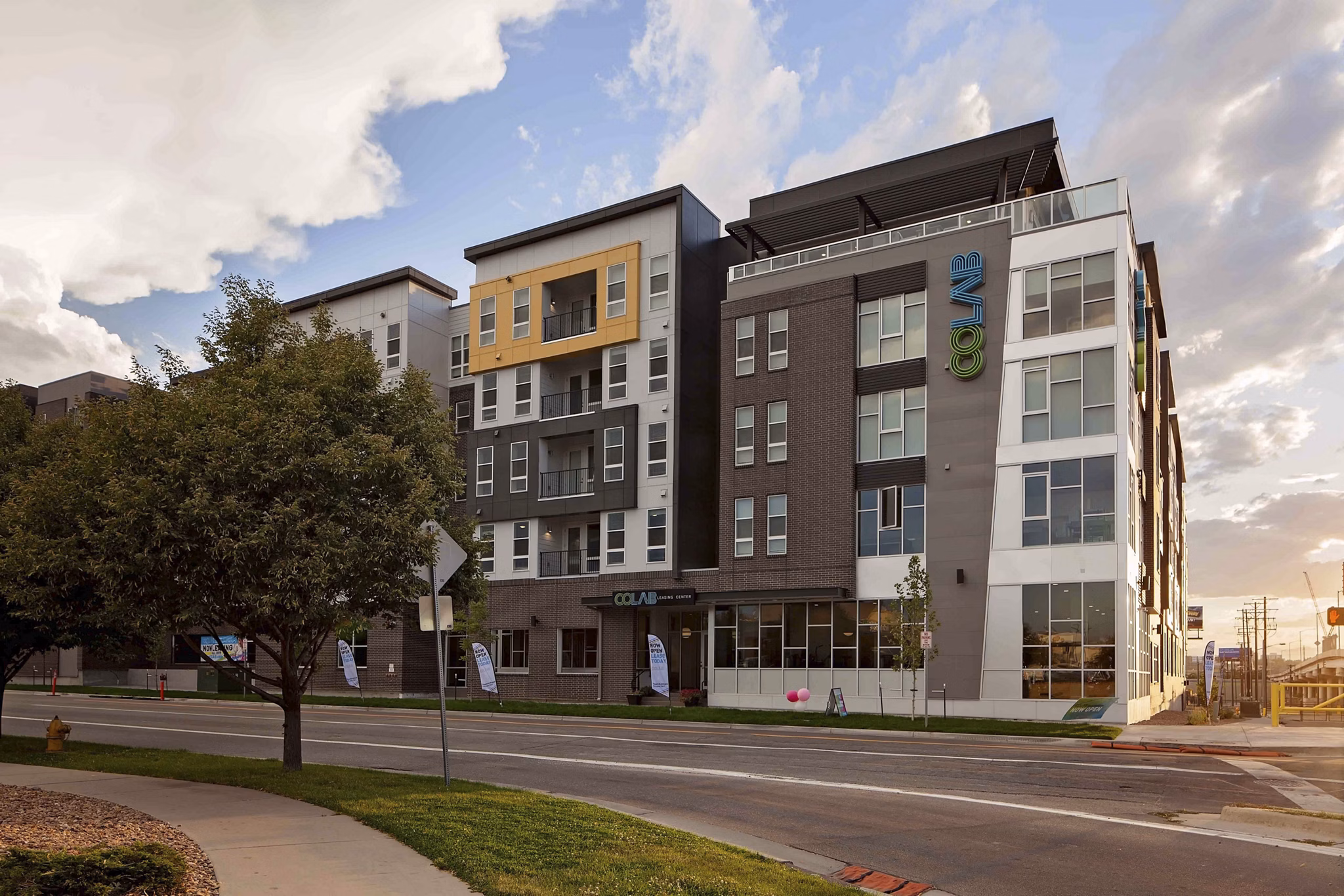 building at CoLab Apartments