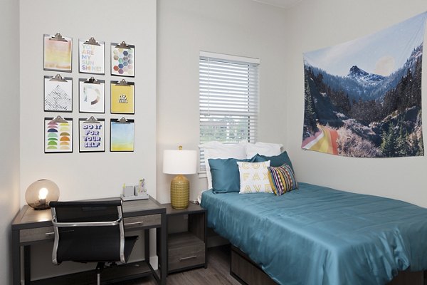 bedroom at CoLab Apartments