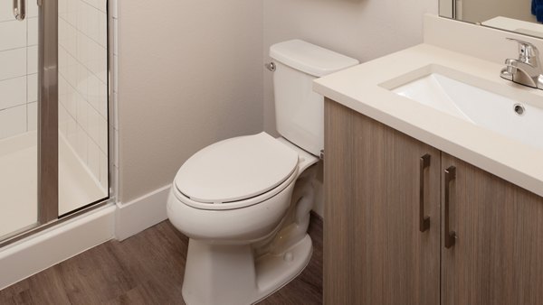 bathroom at CoLab Apartments