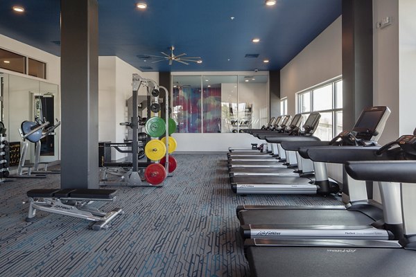 fitness center at CoLab Apartments