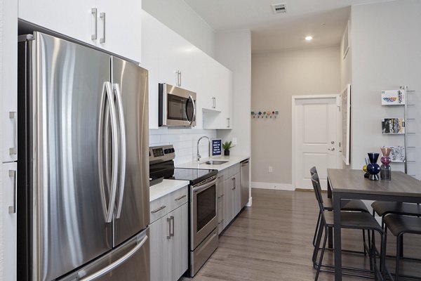 kitchen at CoLab Apartments