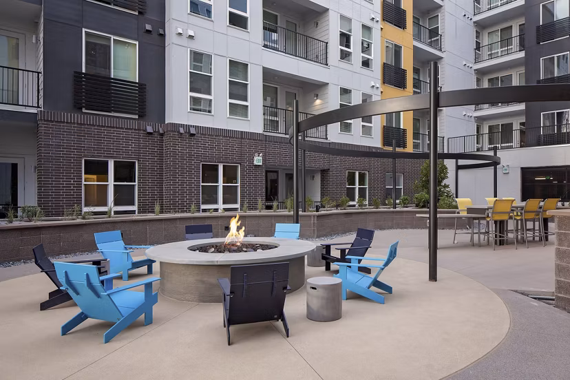 fire pit at CoLab Apartments