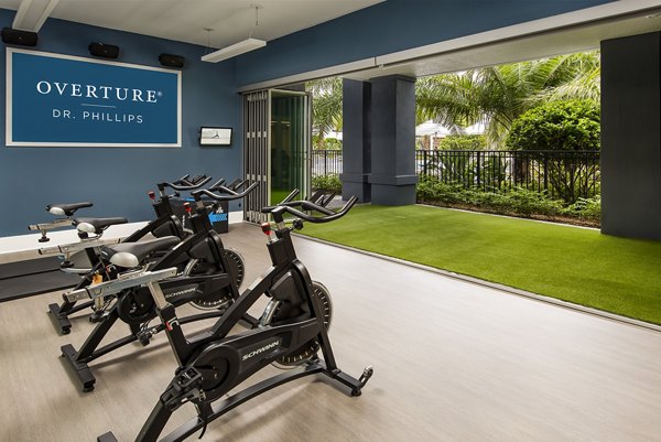 yoga/spin studio at Overture Dr. Phillips Apartments