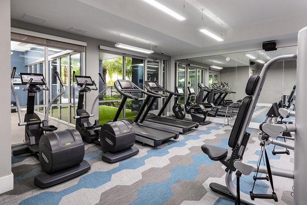 State-of-the-art fitness center at Overture Dr Phillips Apartments featuring modern equipment and spacious workout areas