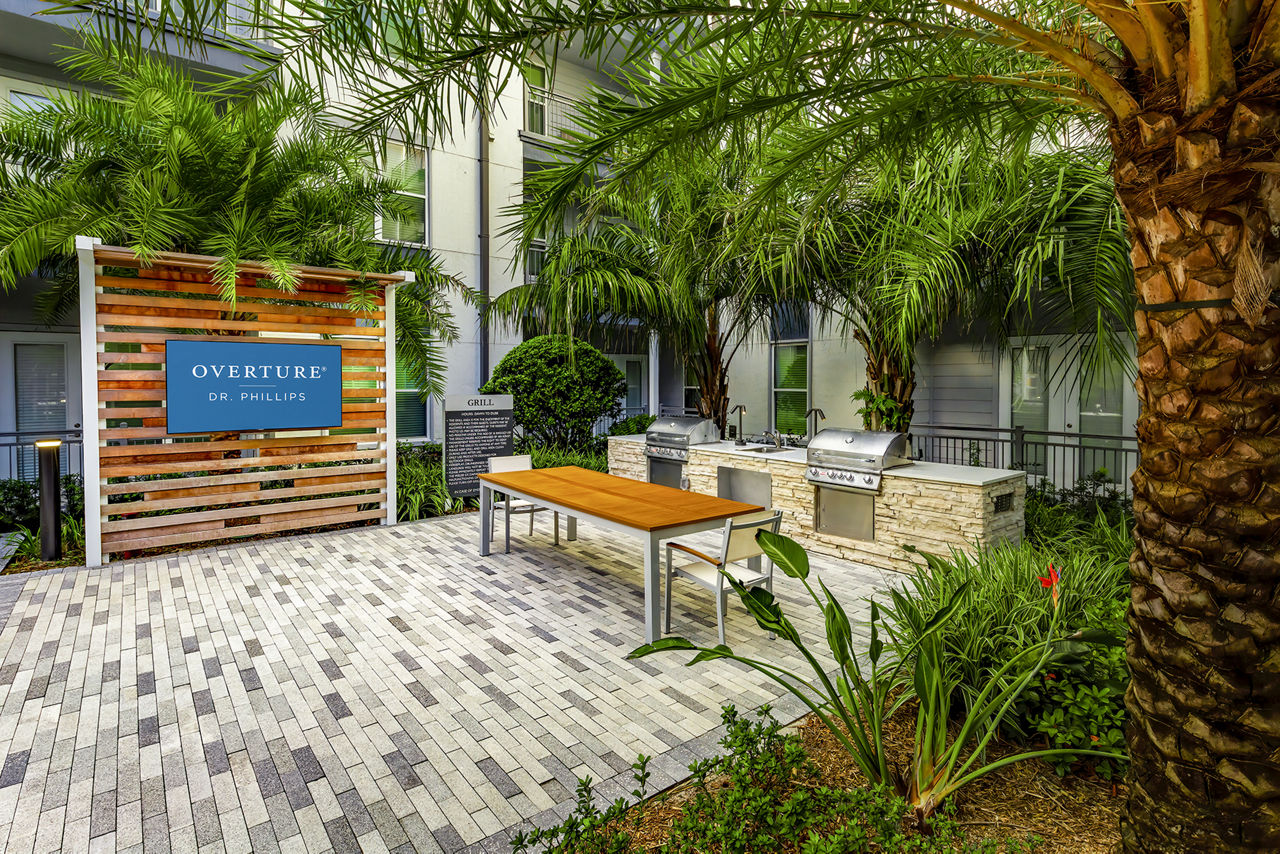 Grill area at Overture Dr Phillips