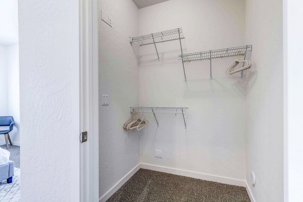 Bedroom closet with ample storage space at The Northern at Coeur d'Alene Place Apartments