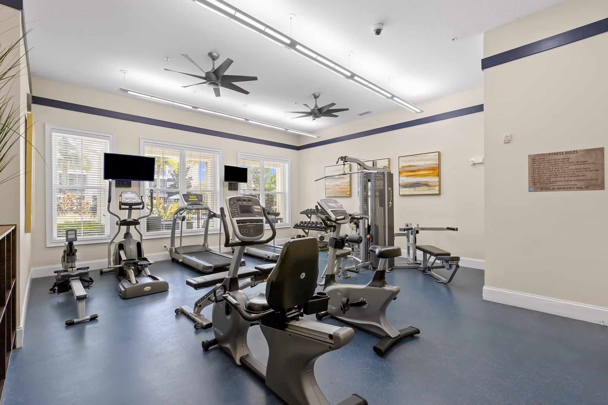 fitness center at Album Monterey Pointe Apartments 
