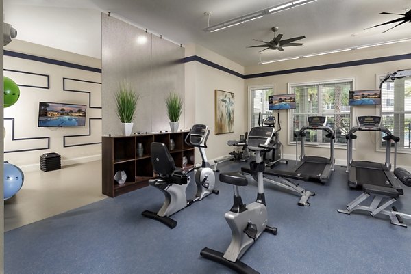 fitness center at Album Monterey Pointe Apartments