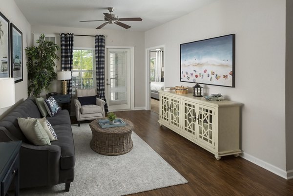 living room at Album Monterey Pointe Apartments