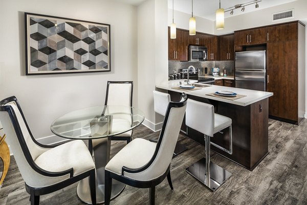 dining room at Alaya Hollywood Apartments