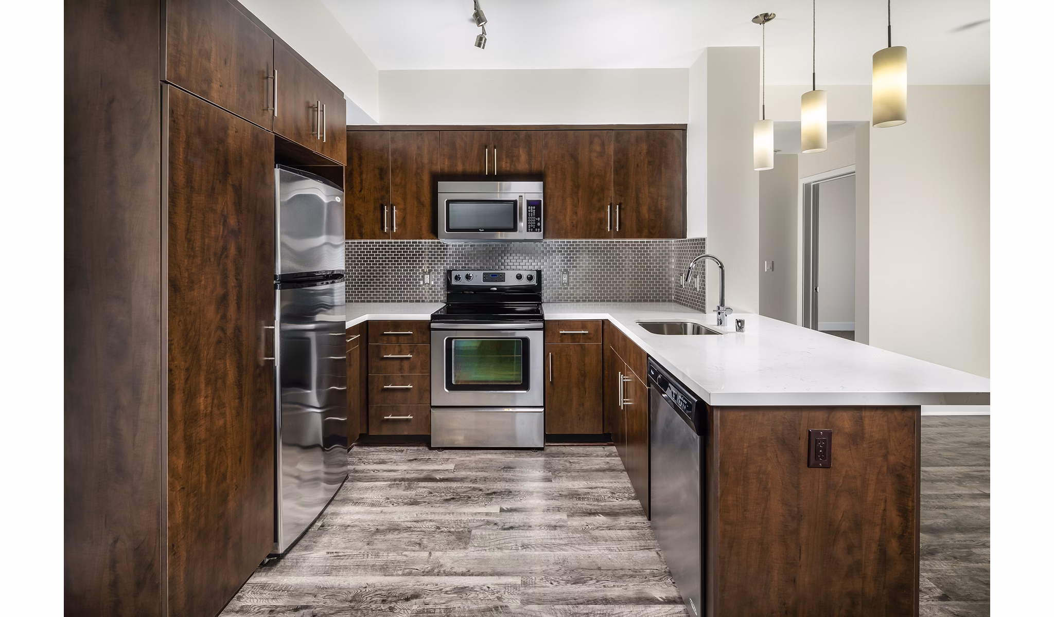 kitchen at Alaya Hollywood Apartments