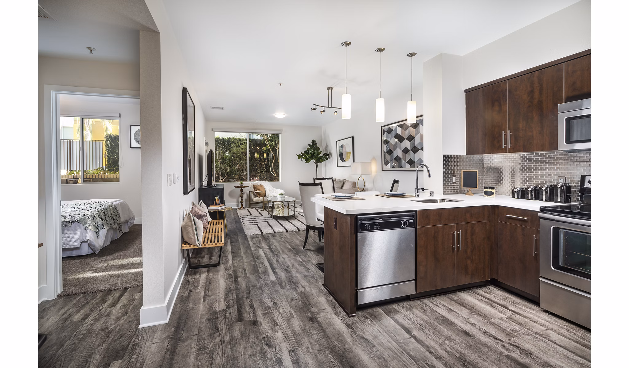 kitchen at Alaya Hollywood Apartments