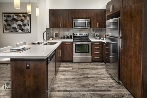 kitchen at Alaya Hollywood Apartments