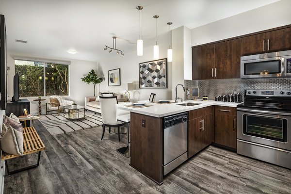 kitchen at Alaya Hollywood Apartments