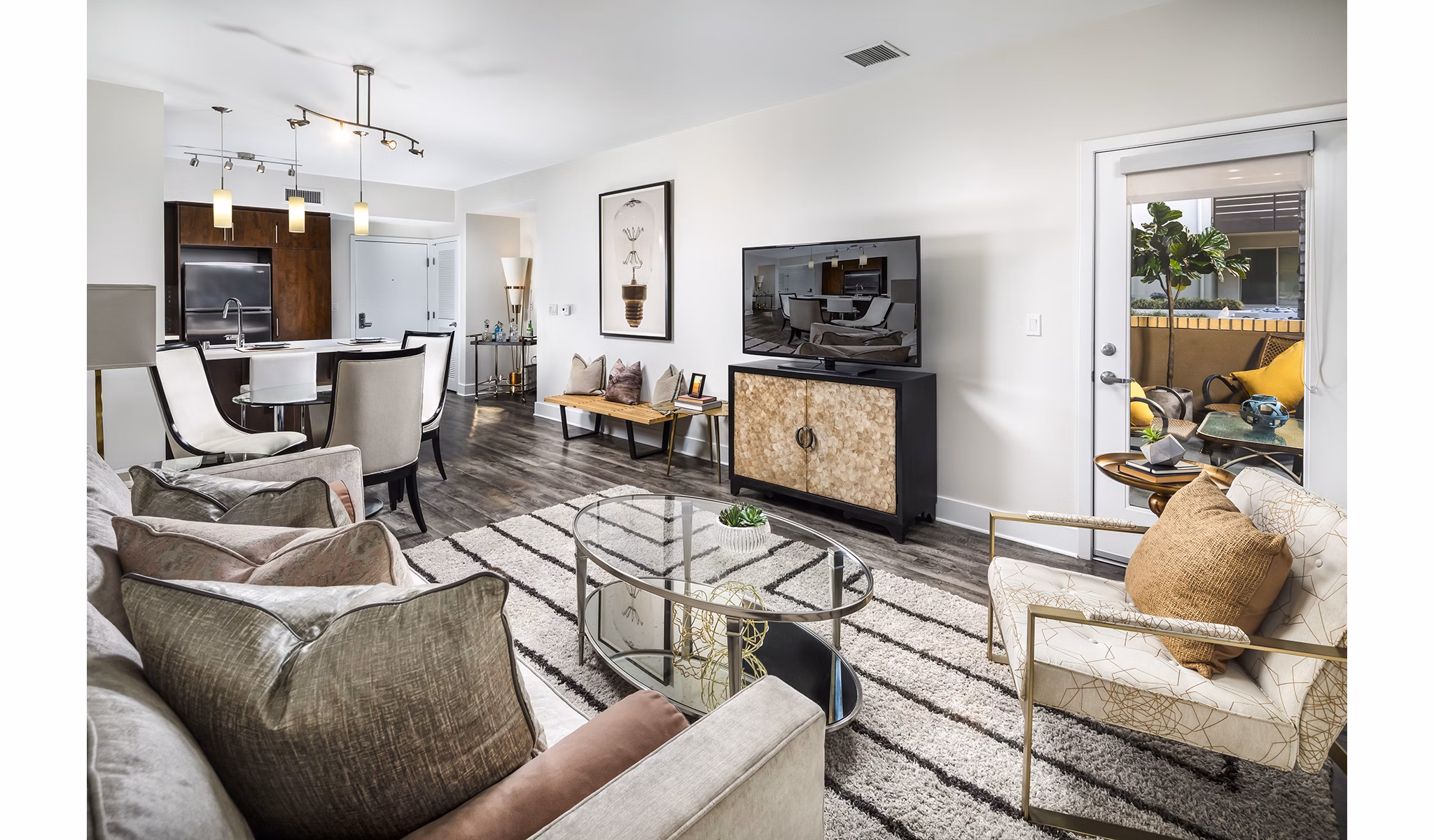 living room at Alaya Hollywood Apartments