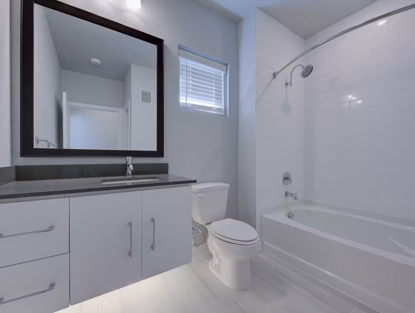 Modern bathroom with sleek fixtures at Tacara Westpointe Village Apartments