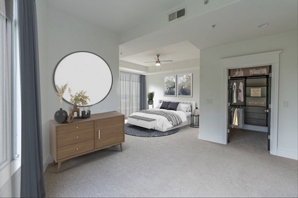 Cozy bedroom with stylish decor at The Residence at SouthPark Apartments