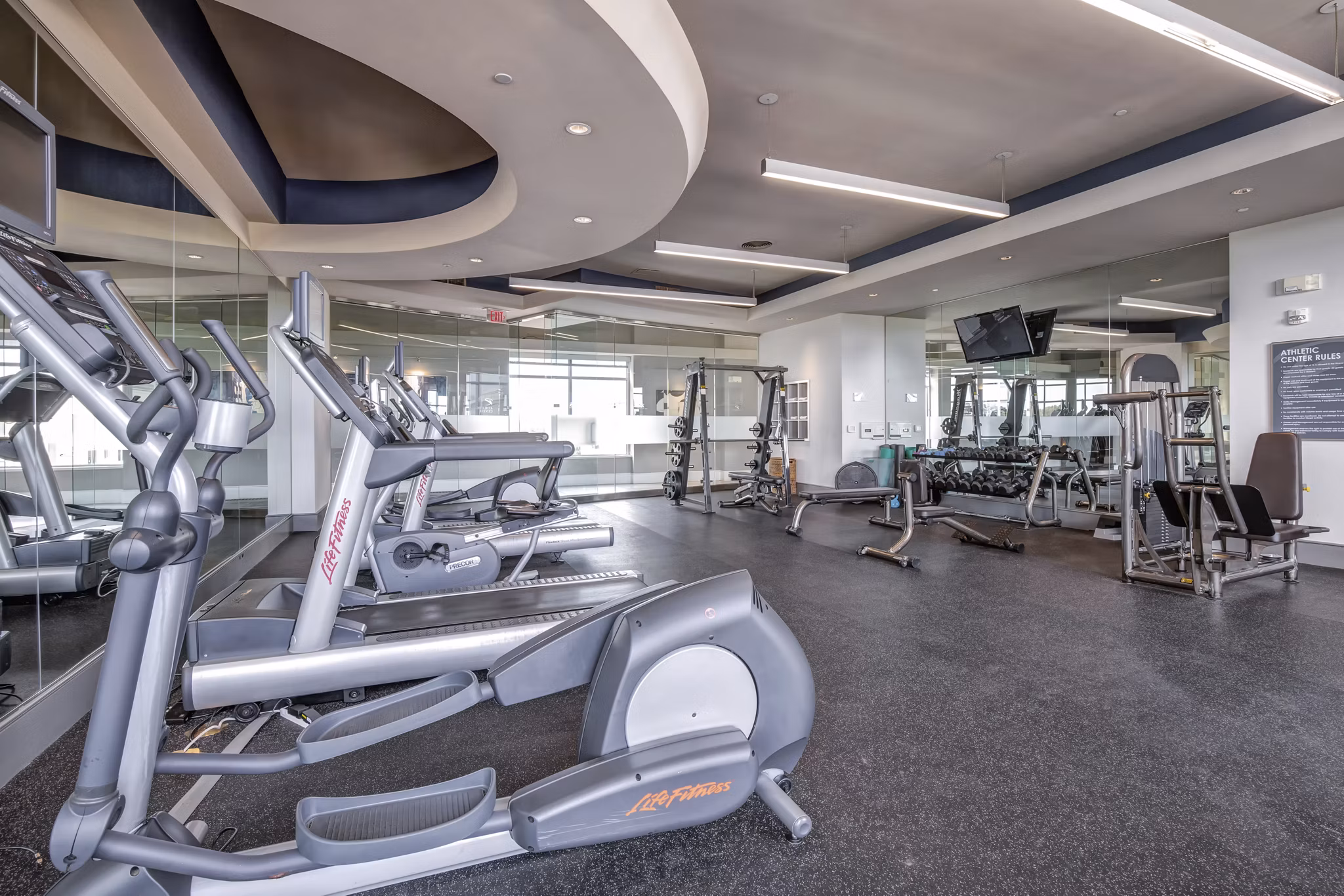 Fitness facility with modern equipment at The Residence at SouthPark Apartments