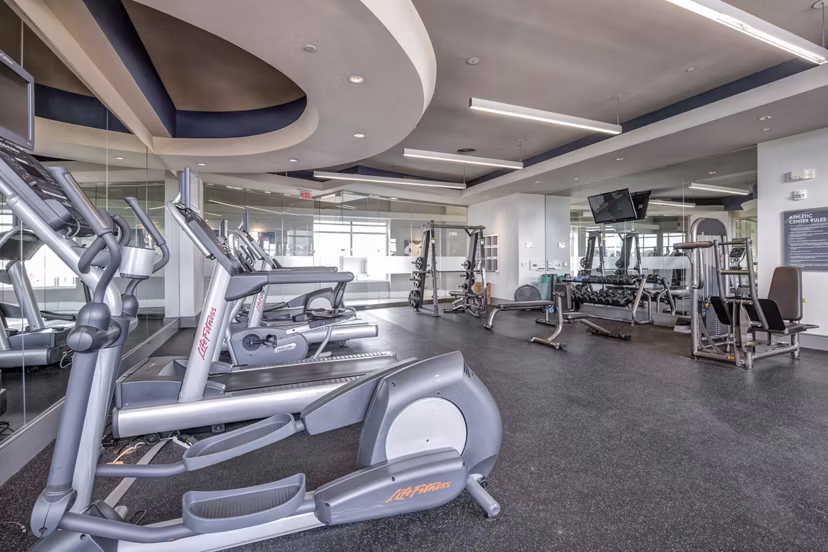 Fitness facility with modern equipment at The Residence at SouthPark Apartments