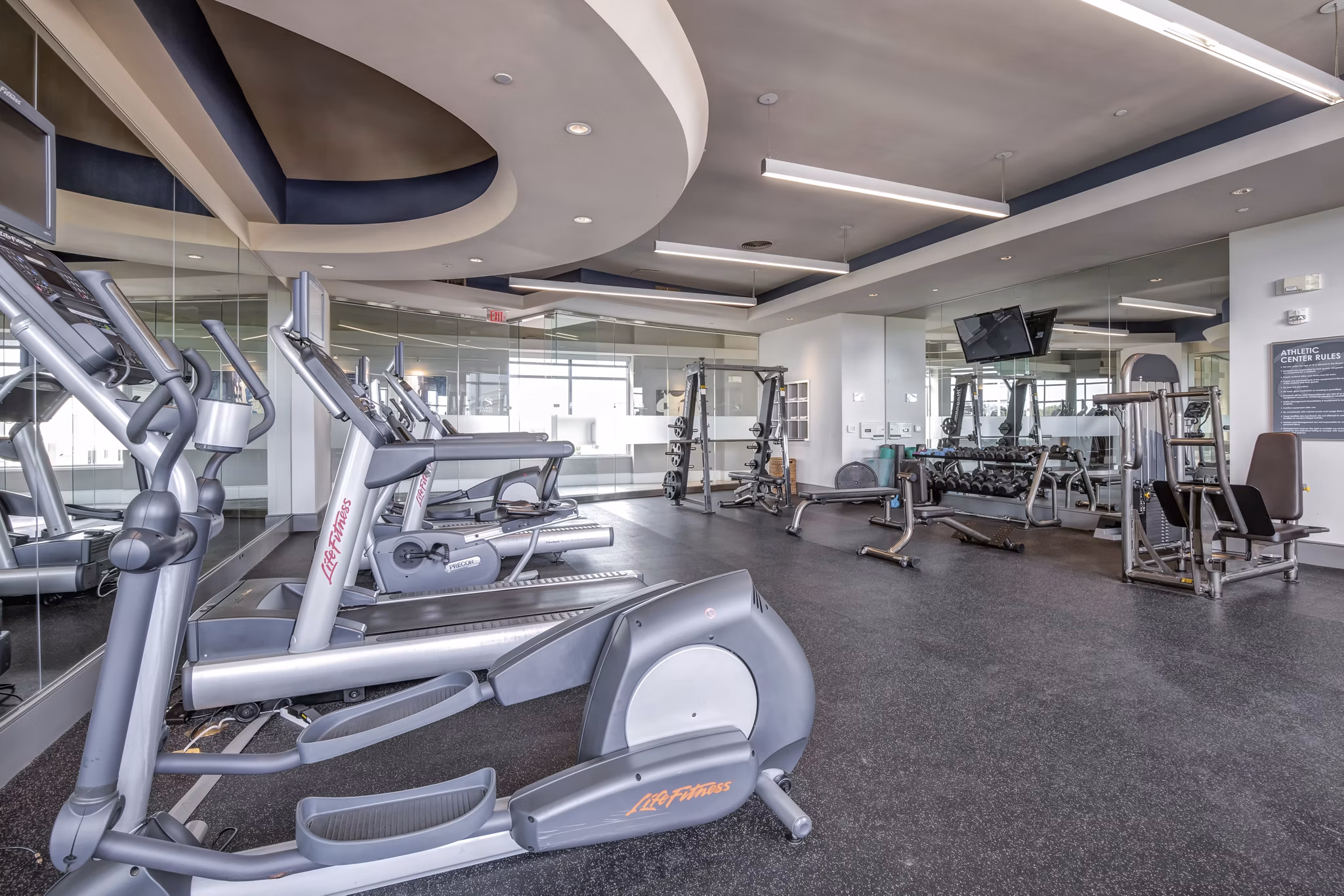 Fitness facility with modern equipment at The Residence at SouthPark Apartments