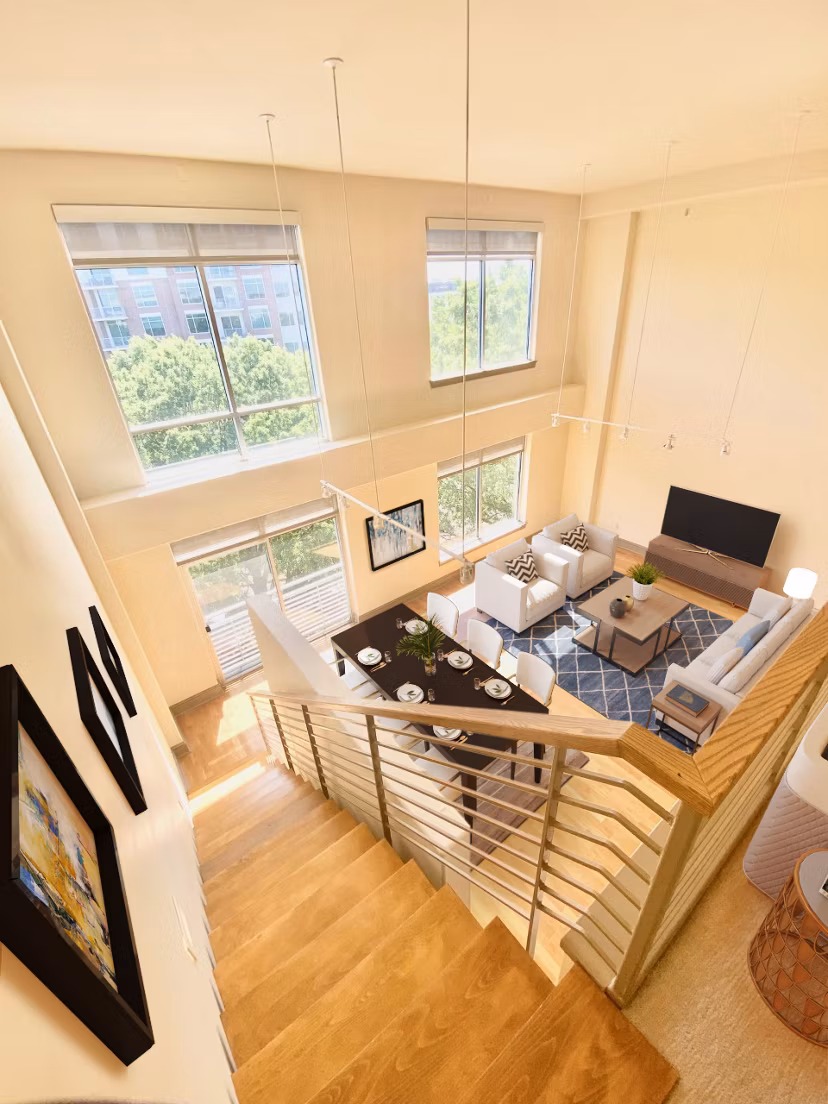 Spacious kitchen with modern appliances in The Residence at SouthPark Apartments