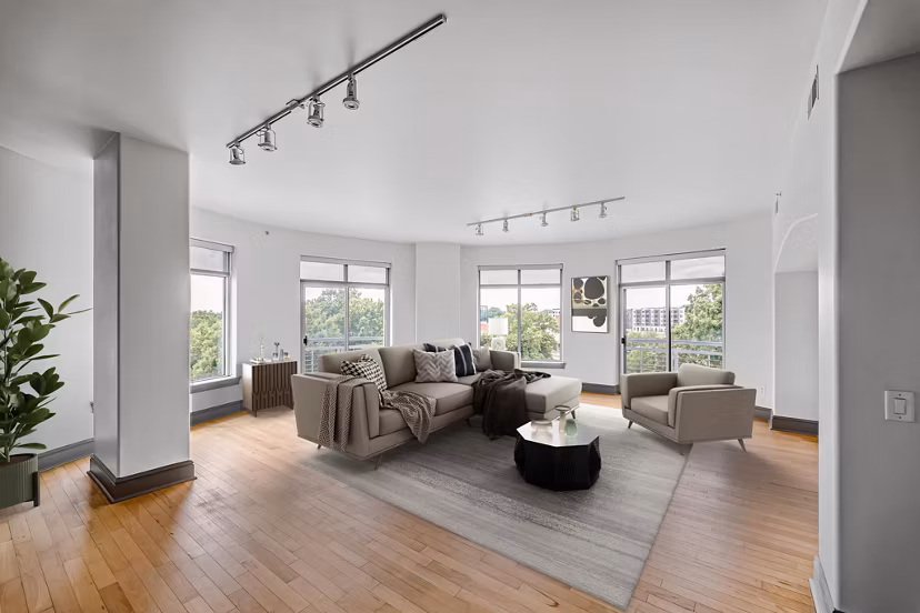 living room at The Residence at SouthPark Apartments