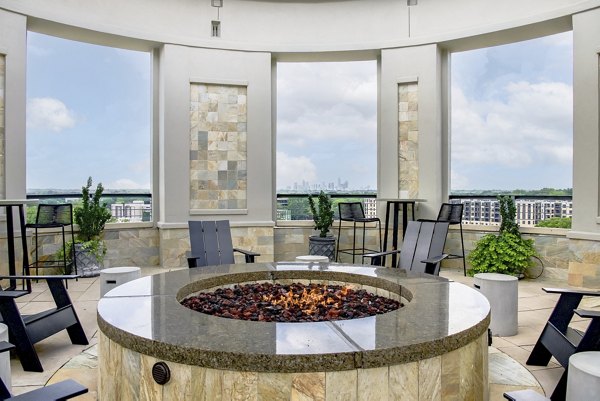 fire pit at The Residence at SouthPark Apartments