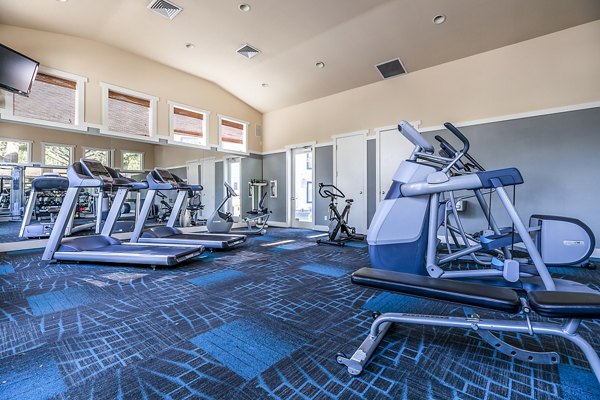 Fitness center with state-of-the-art equipment at Avignon Townhomes Apartments offering luxury amenities for active lifestyles