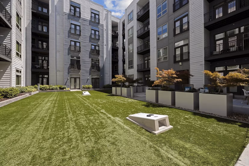 grill area at Savoy Apartments