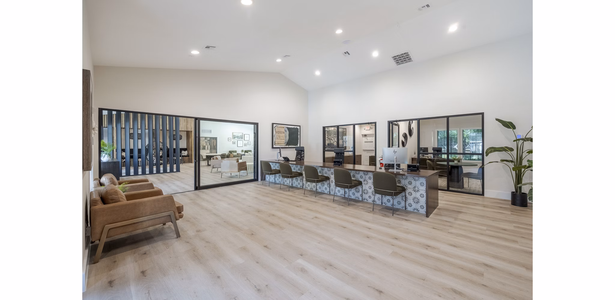 Clubhouse at Greystar's Sage at Green Valley Apartments featuring modern design and entertainment spaces for residents