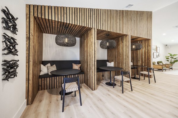 Clubhouse featuring modern design elements at Sage at Green Valley Apartments