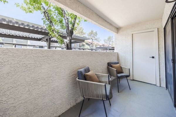 Private balcony with scenic views at Sage at Green Valley Apartments