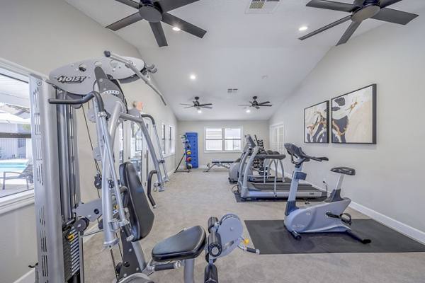 fitness center at 5400 Vistas Apartments