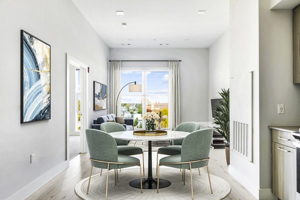 dining room at One Beachmont Apartments