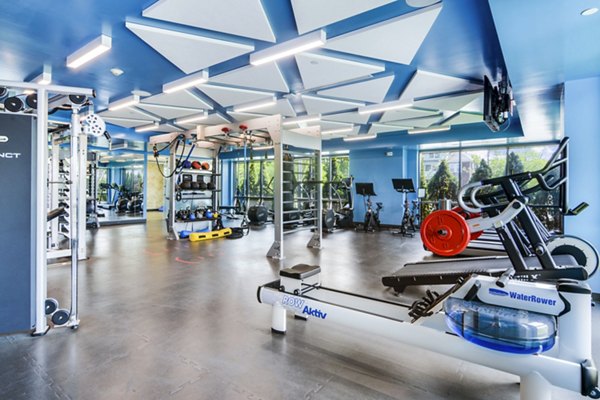 fitness center at One Beachmont Apartments