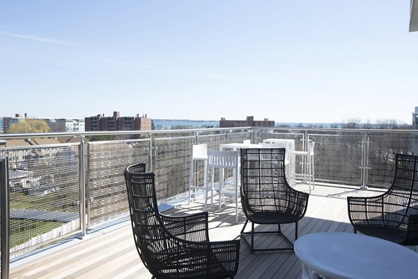 rooftop deck at One Beachmont Apartments