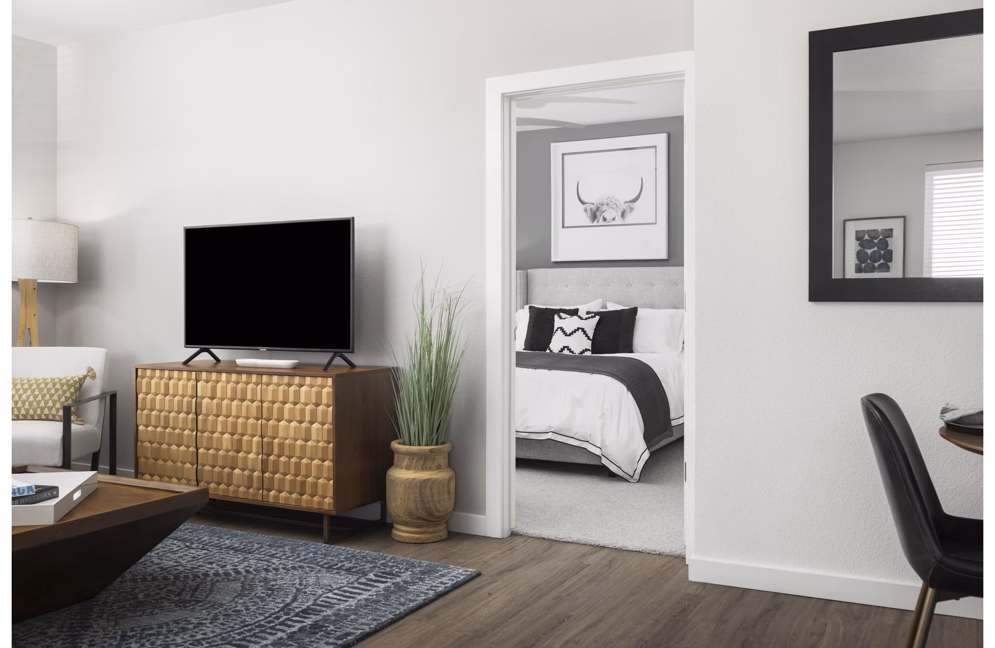 Living Room at The Palmer Apartments